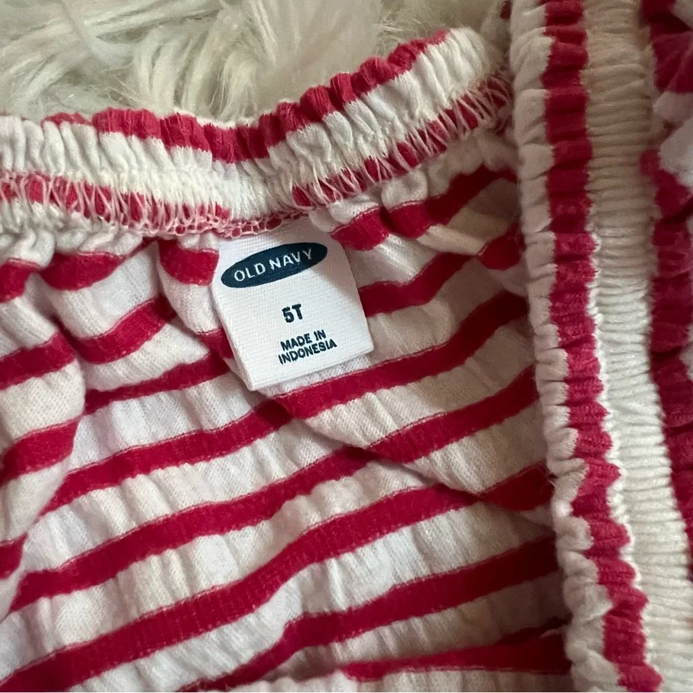 Girls 5T Cat & Jack Striped Top and Lace Denim Shorts
